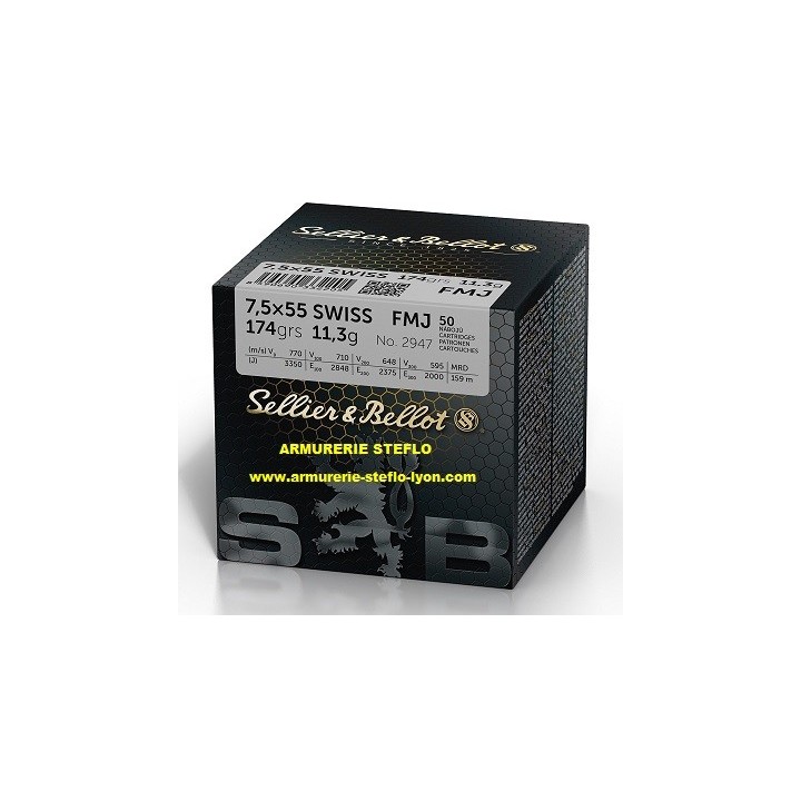 Sellier & Bellot 7.5x55 Swiss FMJ - Vrac (x50)
