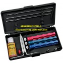 Coffret affûtage Lansky 3 pierres + huile