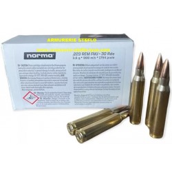 Norma 223 Rem - FMJ - 3,6g/55grs - (x30)