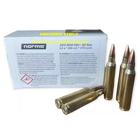 Norma 223 Rem - FMJ - 3,6g/55grs - (x30)