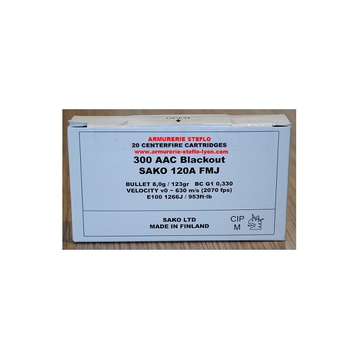 Sako Militaire - 300 BLK - 123grs - FMJ - (x20)