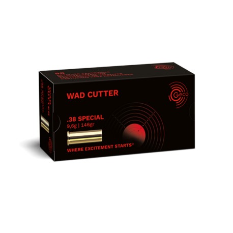 Munitions Geco Wadcutter calibre 38 Special 148 grs