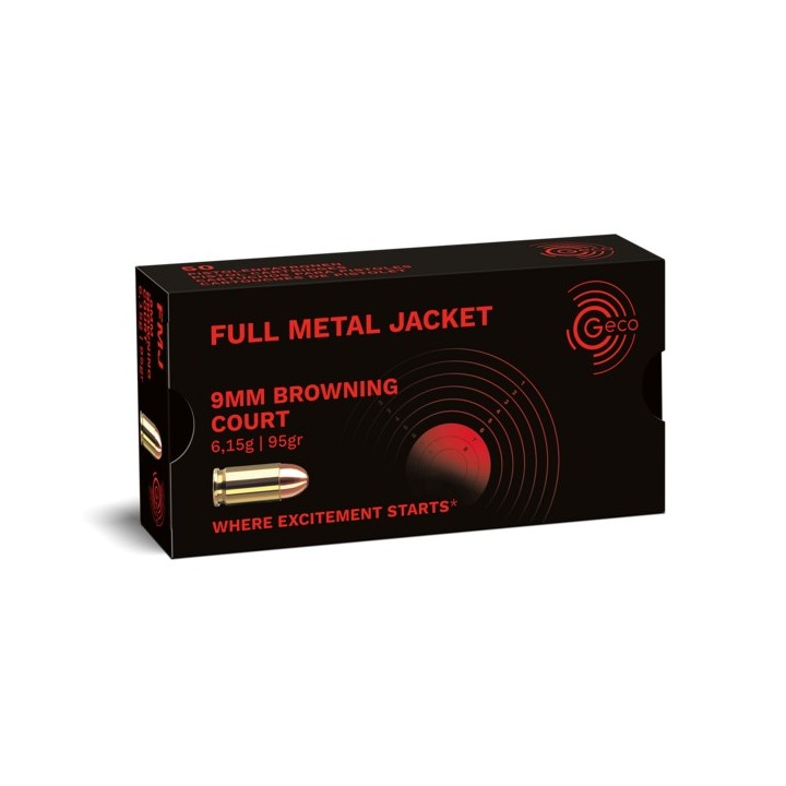 Geco 9mm court FMJ 95grs