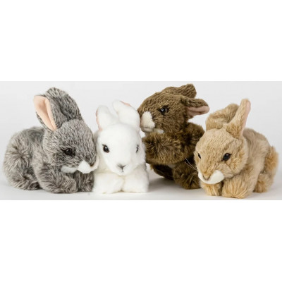 Peluche Lapin couché  - 17cm