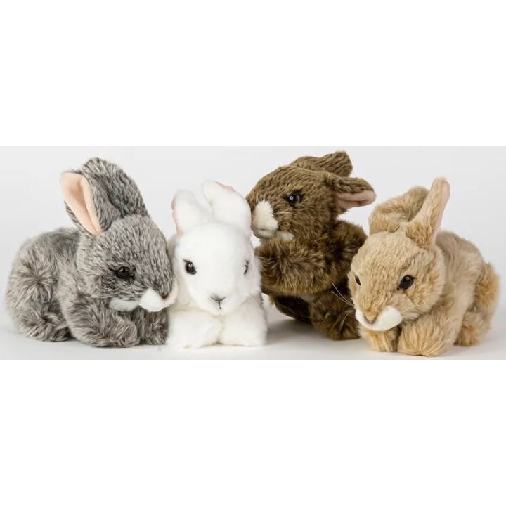 Peluche Lapin couché  - 17cm