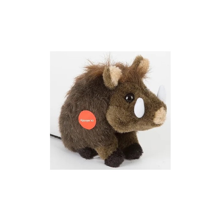 Peluche Sanglier sonore - 18cm