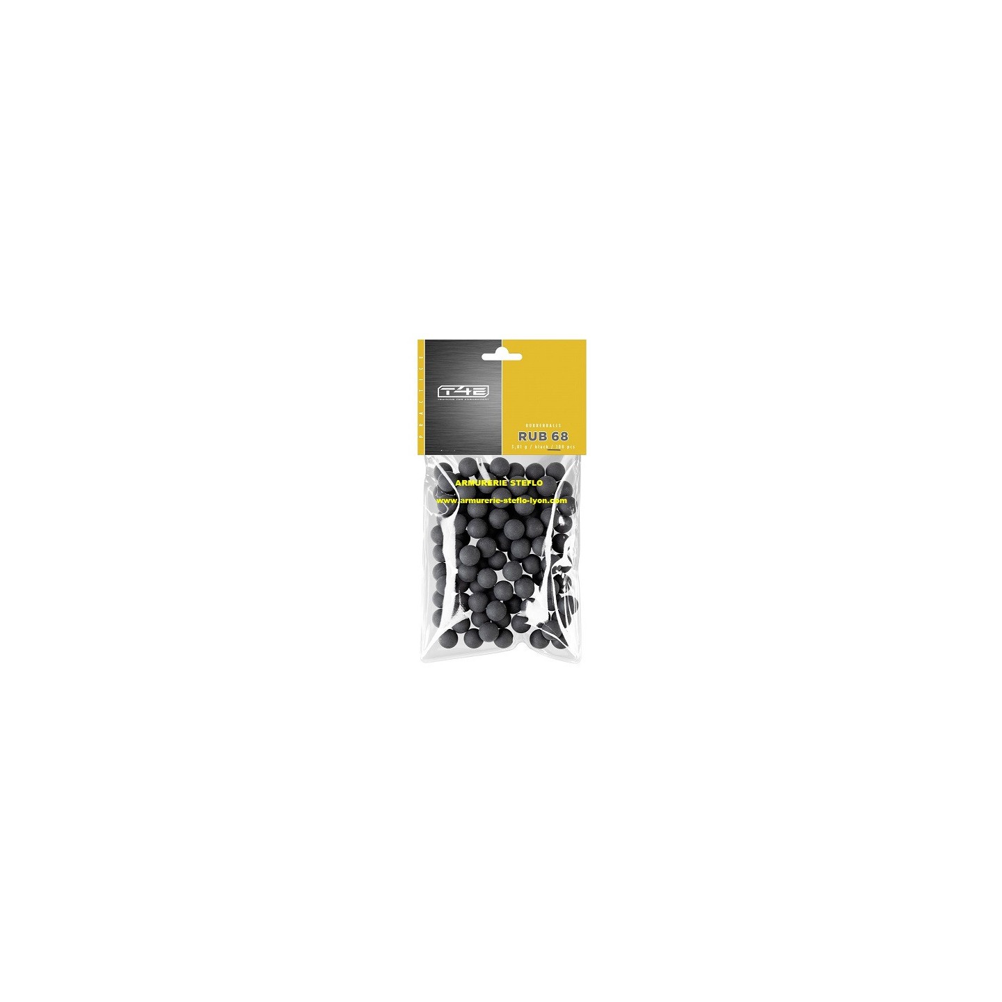 100 Billes Caoutchouc Cal. 68 Pour T4e HDR HDS – Lot De Balles Neuves