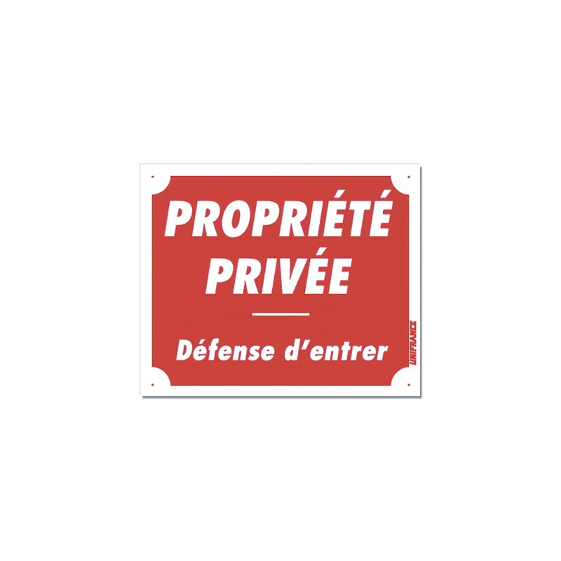 Panneau "Prop. Privée Déf. d'entrer" akylux - 30x25cm