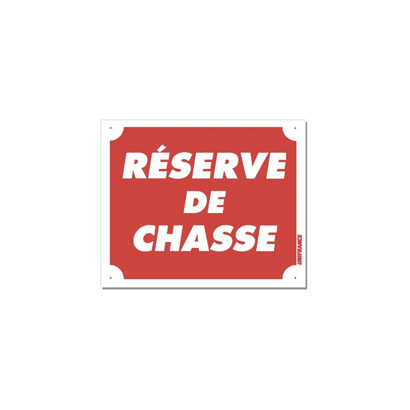 Panneau "Réserve de chasse" - akylux - 30x25cm