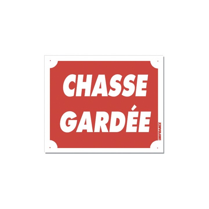 Panneau "Chasse Gardée" akylux - 30x25cm