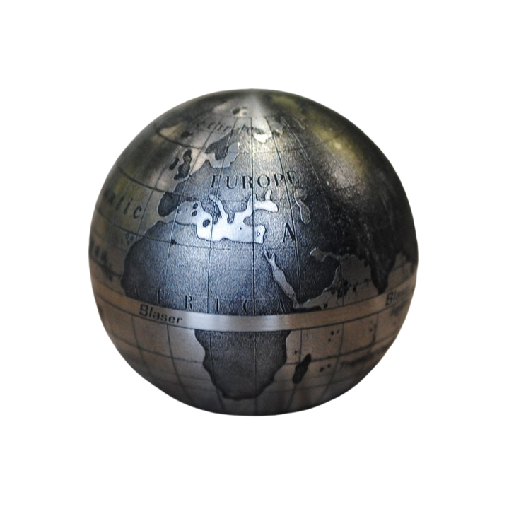 Boule acier 23mm Map Monde pour culasse - Blaser