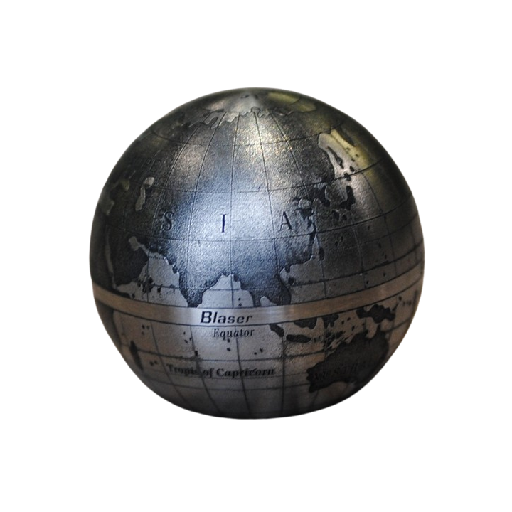 Boule acier 23mm Map Monde pour culasse - Blaser