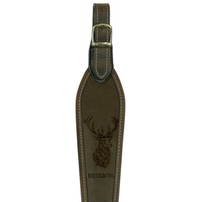 Bretelle carabine cuir/néoprène - Riserva - Cerf