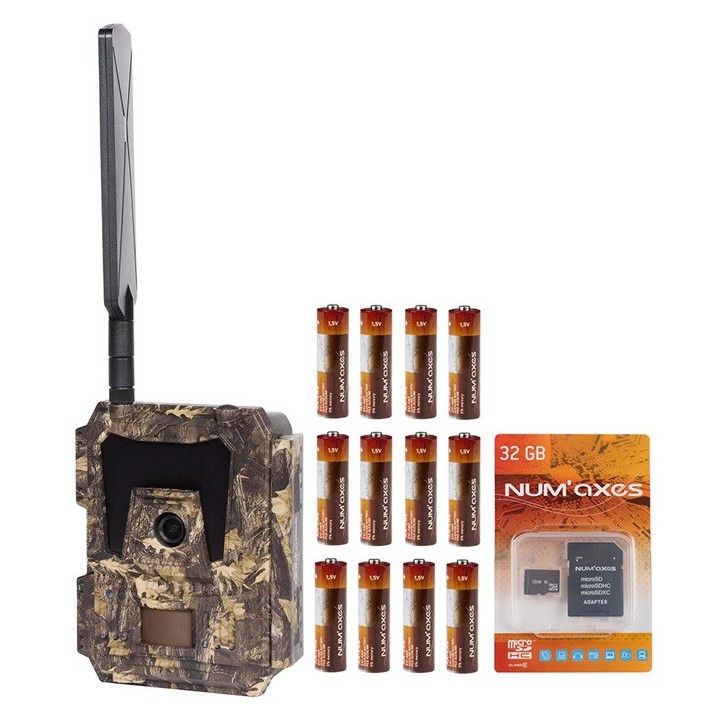 Pack piège photo Num'axes PIE1046 + 12 piles + carte SD 32GO