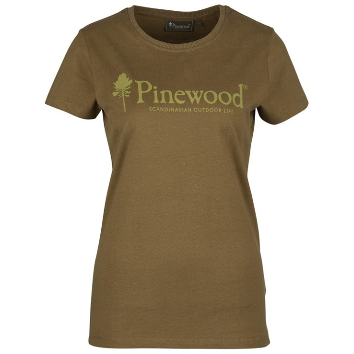 Tee-Shirt femme vert motif PINEWOOD