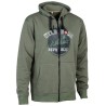Sweat avec zip à capuche kaki Wild Boar Republic PERCUSSION