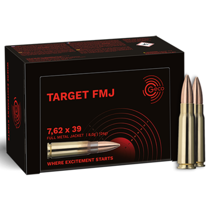 Geco Target FMJ 7.62x39 - 124grs (x50)