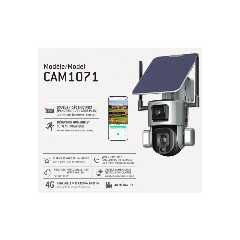 Caméra surveillance 360° cam1071 - Num'Axes