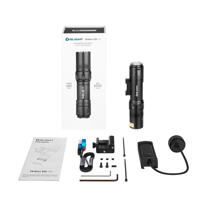 Olight Lampe ODIN GL Mini AR15 Laser 1000 lumens - Black