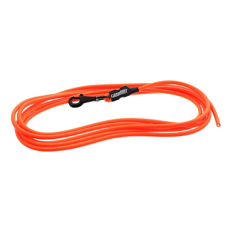 Longe Xtreme tubulaire PVC - Orange - 5m - 8mm - Canihunt