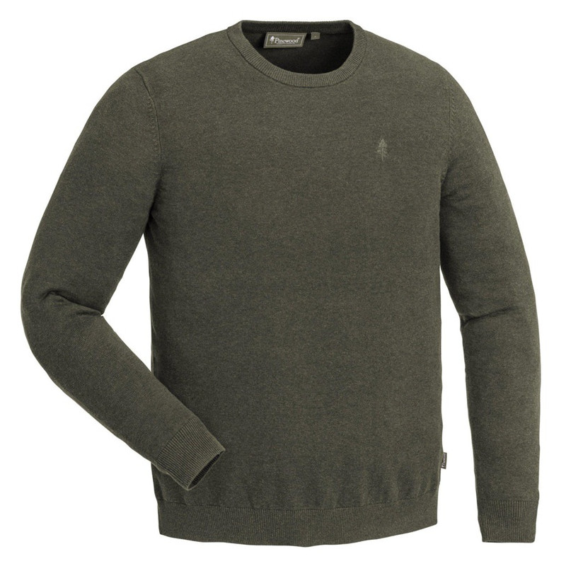 Pull Värnamo Crewneck vert PINEWOOD
