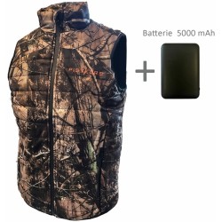 Gilet chauffant camo + batterie 5 000mah PISTEURS