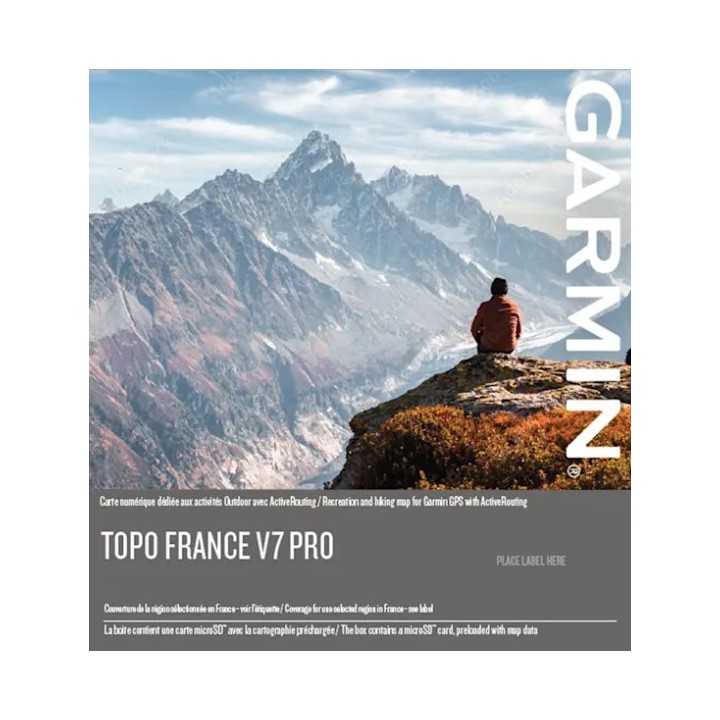 Carte topographie GPS V7 Pro - France + DOM/TOM - Garmin