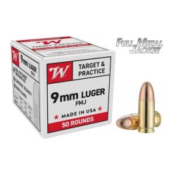 Winchester 9mm Luger FMJ Target 124grs