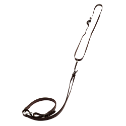 Laisse lasso ronde cuir végétal fermeture clip - long. 1,80m - larg.16mm