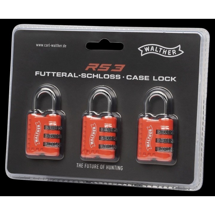 Cadenas à code - Walther RS3 - fourreau et mallette  (x3) Orange
