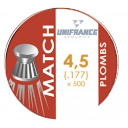 Plombs match - 4,5mm - Unifrance