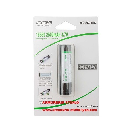 Nextorch accu rechargeable 18650 - 3,7V (x1)