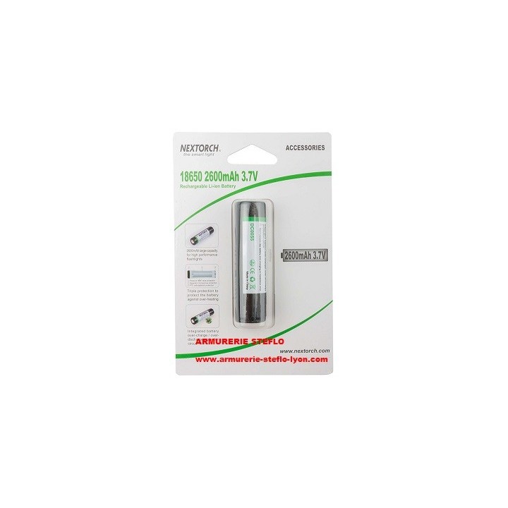 Nextorch accu rechargeable 18650 - 3,7V (x1)