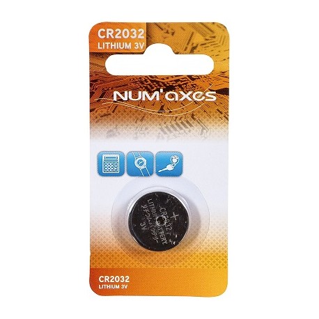 Pile CR2032 3V - Num'axes - (x1)