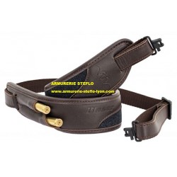 Blaser Bretelle loden/cuir marron