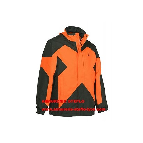 BLOUSON DE CHASSE HOMME SOFTSHELL ORANGE - PERCUSSION