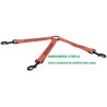 Tripleur nylon orange 20cm Pisteurs