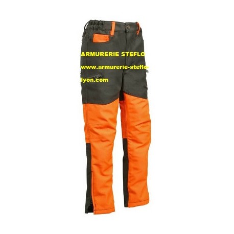 Percussion Pantalon stronger enfant kaki/fluo