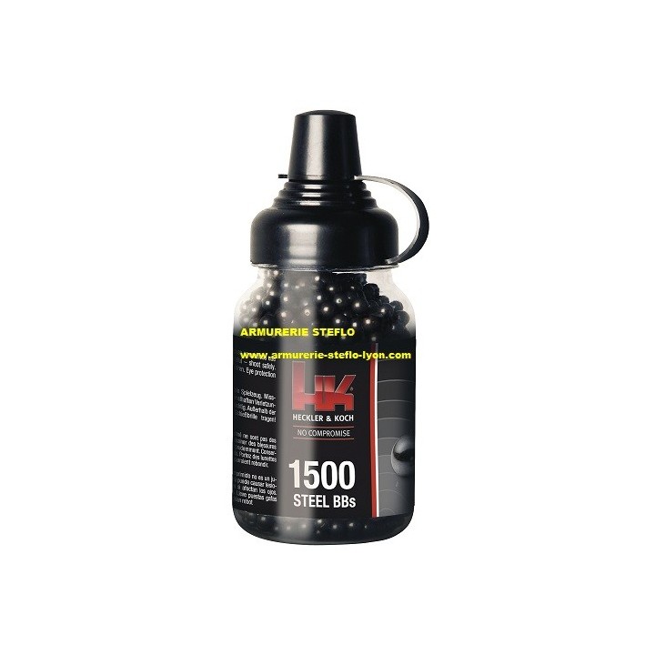 1500 billes BB acier noir 4,5mm HK