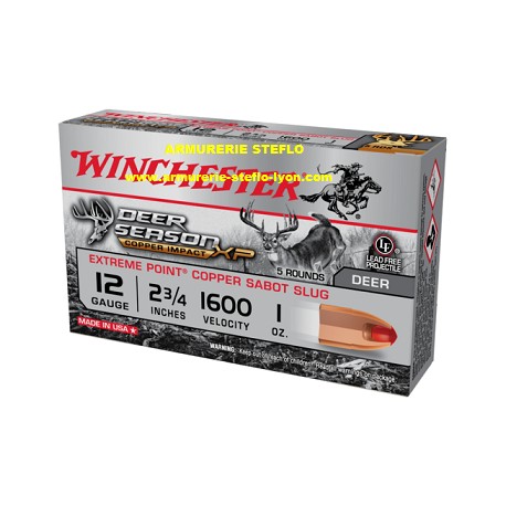 Winchester Slug Deer Season lead free - 12/70 - (x5)