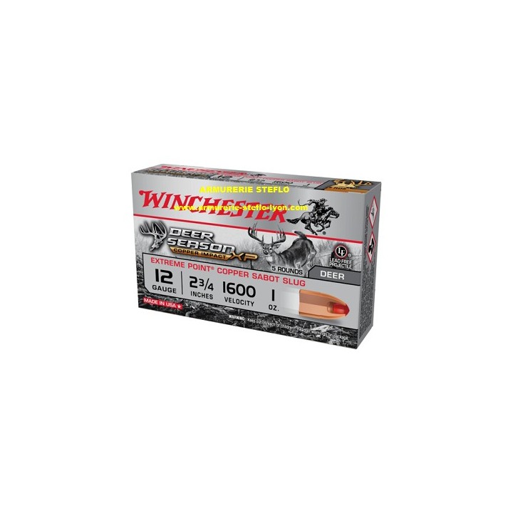 Winchester Slug Deer Season lead free - 12/70 - (x5)