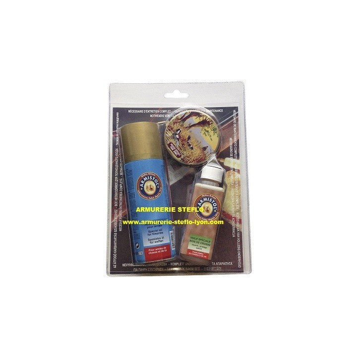 Kit 3 produits huile arme + crosse + graisse - Armistol
