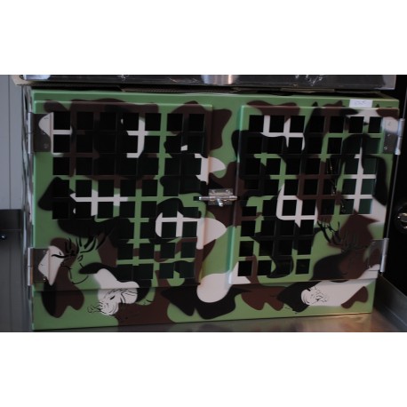 cage de transport chiens camo