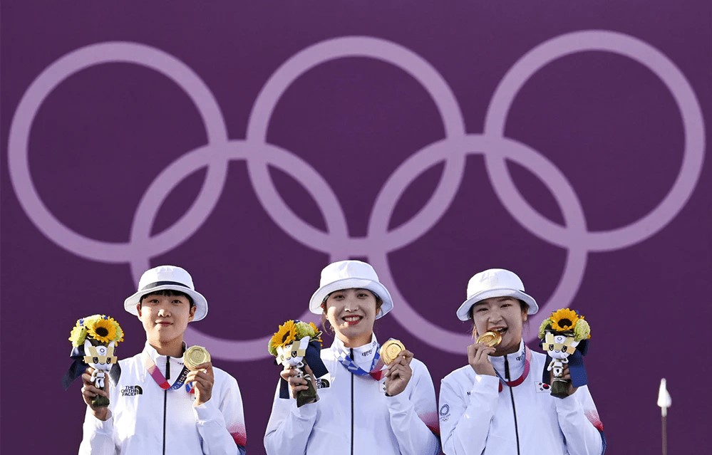 Equipe coréenne féminine durant les Jeux Olympiques de Tokyo 2020